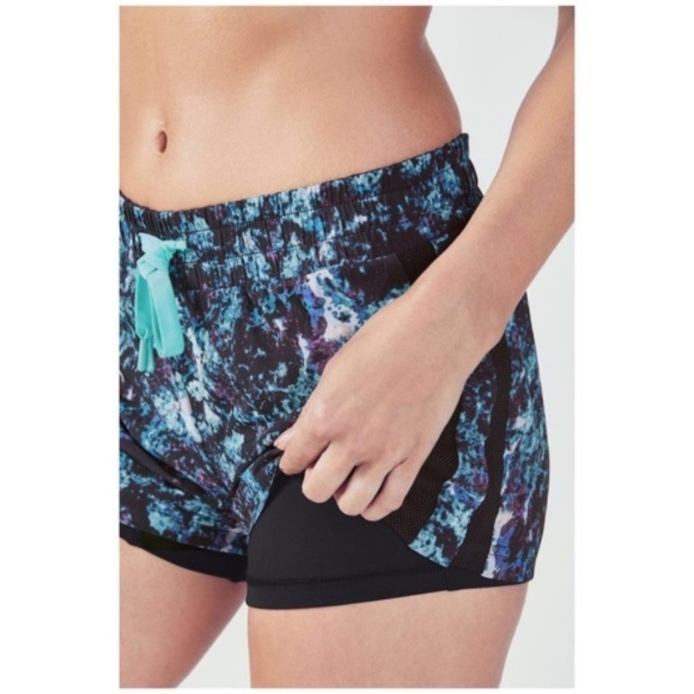 Fabletics Pamela Multicolored Lined Shorts XXL - Picture 2 of 8